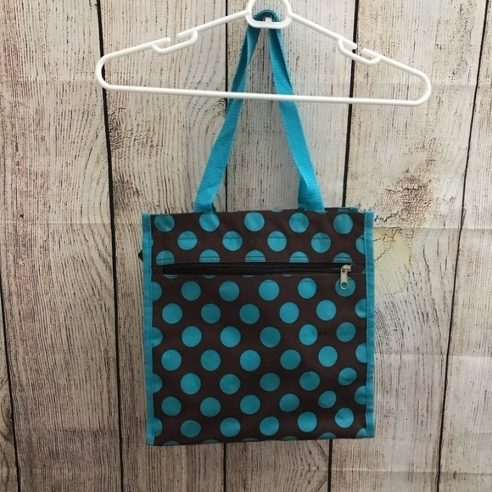 Brown and turquoise bag